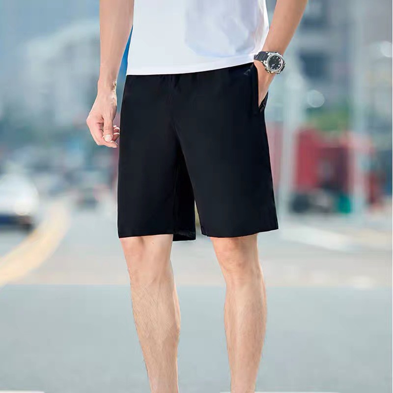 Quần short thun Basic trơn unisex nam nữ chất poly co giãn phong cách thể thao - Valu Store