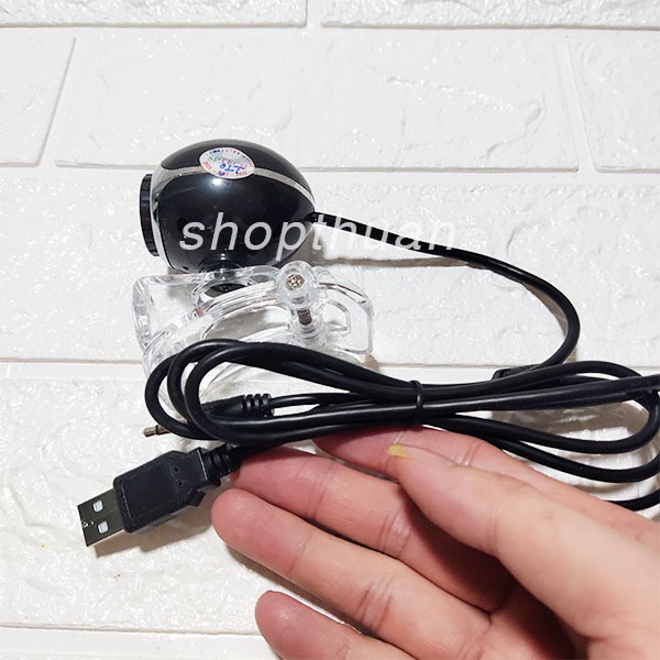 Webcam Tròn Chân Kẹp Cổng USB, Có Micro, Không Đèn