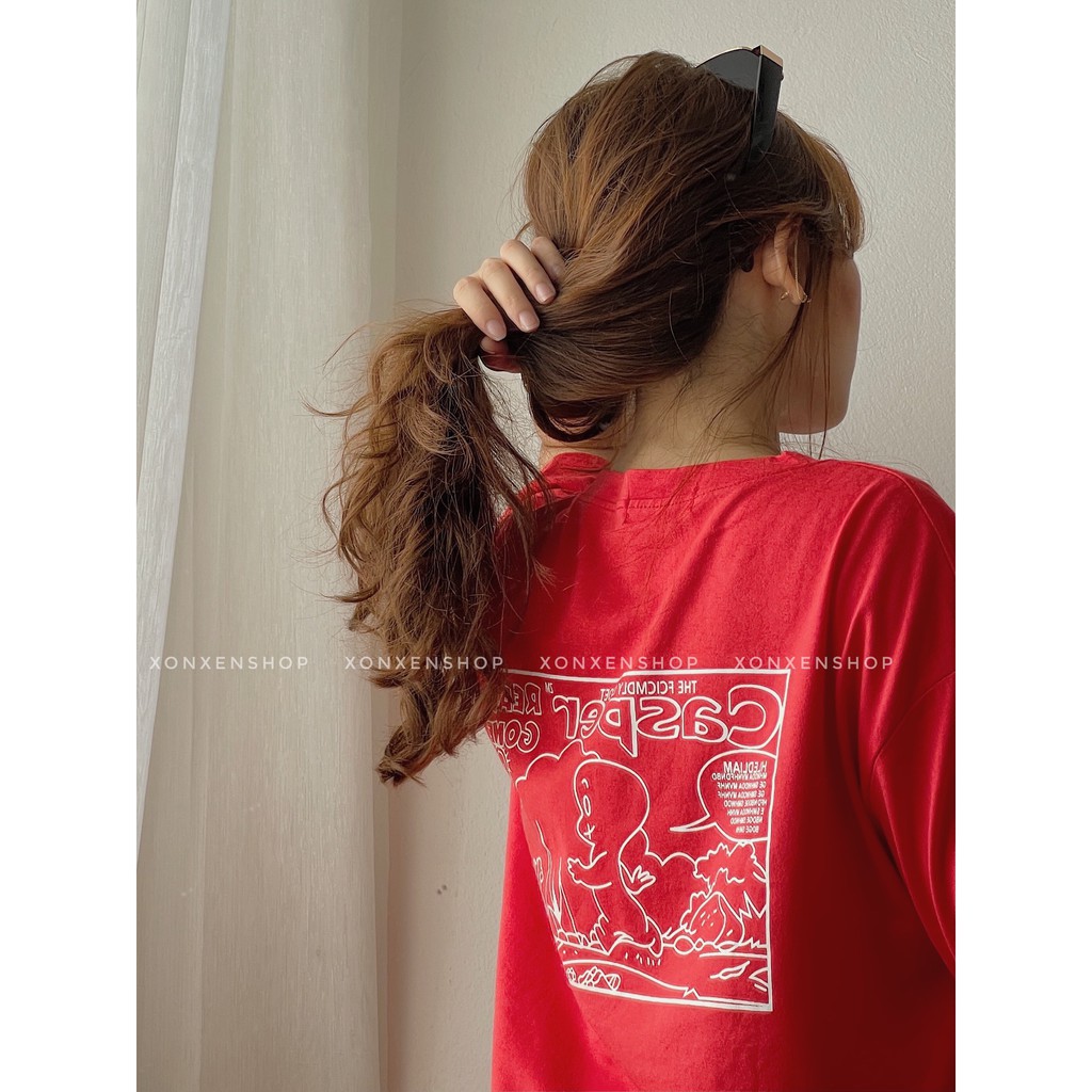 ÁO THUN NỮ form rộng in chữ đơn giản dễ thương chất cotton dày dặn XONXEN SHOP freesize mã 09