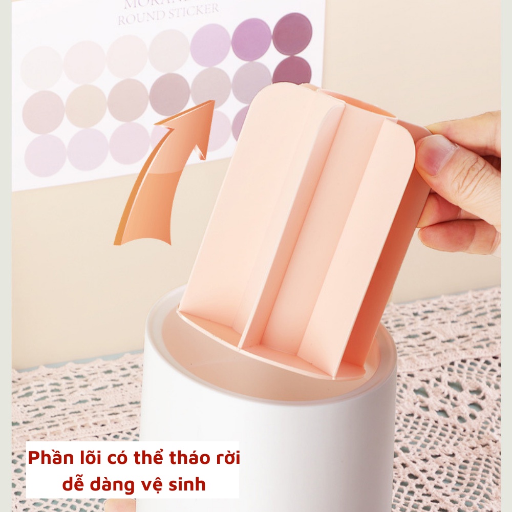 Hộp đựng đồ trang điểm mỹ có nắp xoay 360 độ nhiều ngăn sang trọng tiện lợi chất liệu nhựa ABS cao cấp