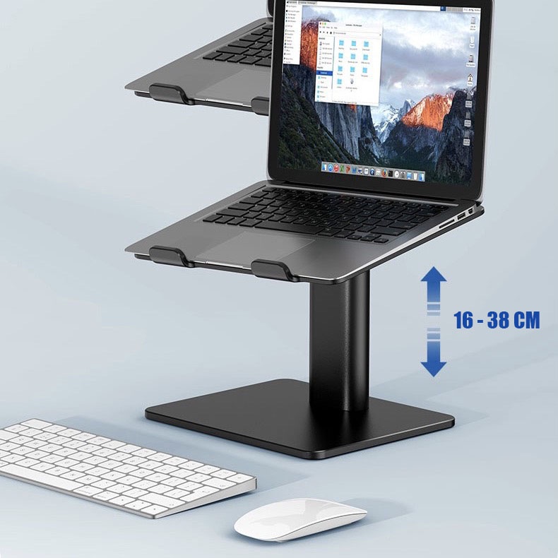 GIÁ ĐỠ LAPTOP MACBOOK BẰNG NHÔM TÙY CHỈNH NÂNG HẠ ĐỘ CAO.