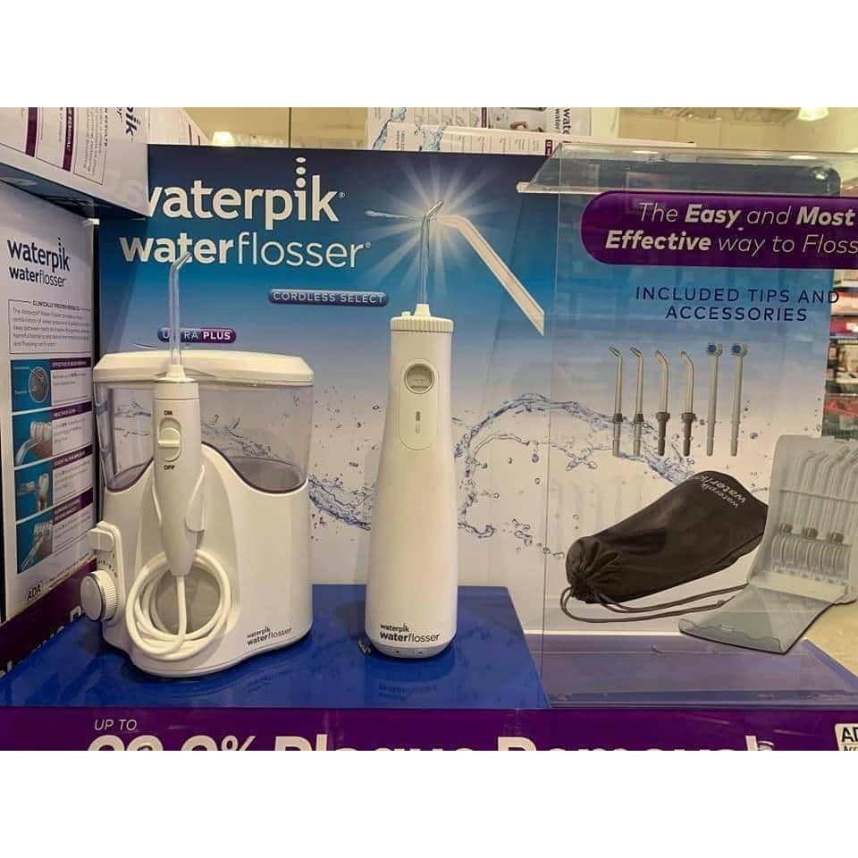 Combo 2 Máy tăm nước Waterpik Ultra Plus and Cordless Select Water Flosser