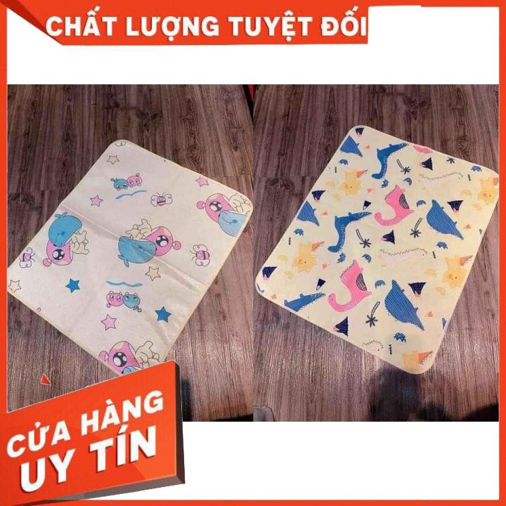 Chiếu chống thấm 4 mùa Mipbi 𝐅𝐑𝐄𝐄𝐒𝐇𝐈𝐏 hai mặt hạ đông in hoạ tiết dễ thương. Tấm lót chống tràn cho bé