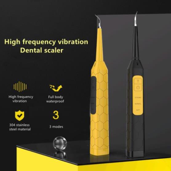 Máy cạo vôi răng cầm tay siêu âm tiện lợi 20.000 hz, sử dụng tại nhà, chống nước IPX6, pin sạc
