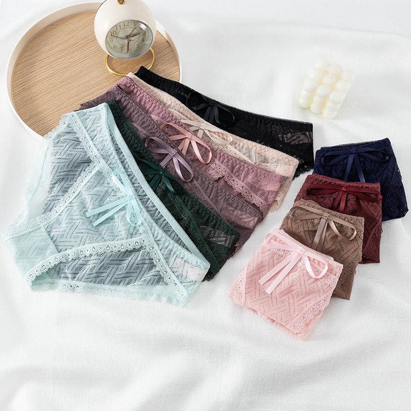 Quần lót ren gấm xuyên thấu sexy gợi cảm, quyến rũ thoáng khí - Wexuu Design QC124