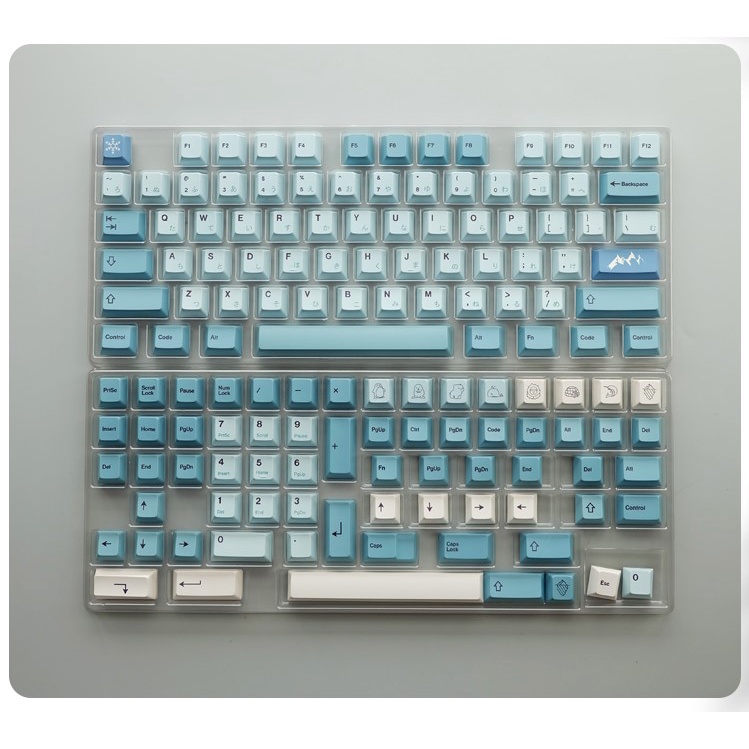 Nút bàn phím cơ không dây keycap Iceberg 142 phím PBT tương thích với 104/68/87/980