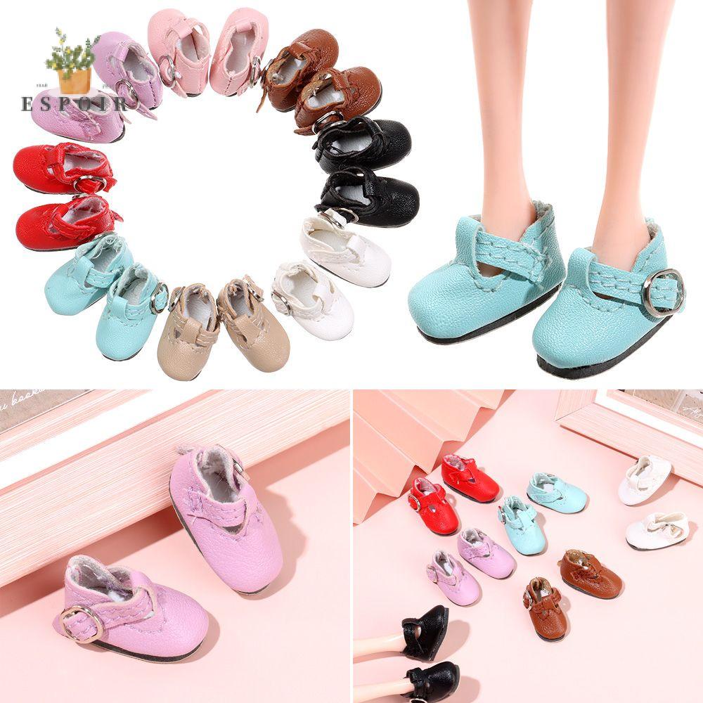1 đôi giày da PU 2.8*1.2cm tỉ lệ 1/6 cho búp bê