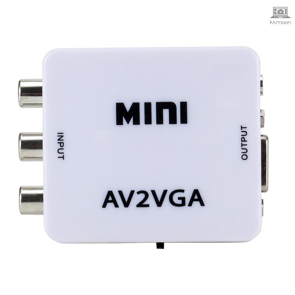 Bộ Chuyển Đổi Cổng Mini Av2Vga Video AV RCA Cvbs Sang VGA 3.5mm