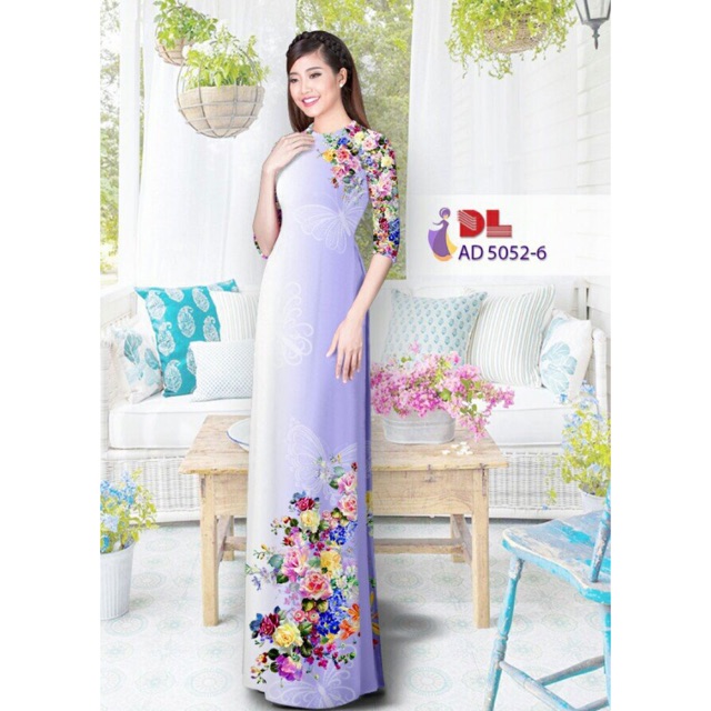 Áo dài in 3D tằm lụa