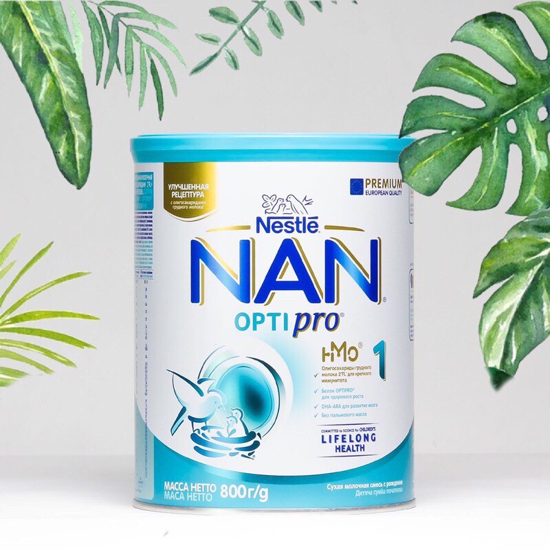 Sữa Bột Lon Nan Nga Số 1 ,2 ,3 ,4 Hộp 400gr ,800gr Mẫu Mới Hmo Cho Bé