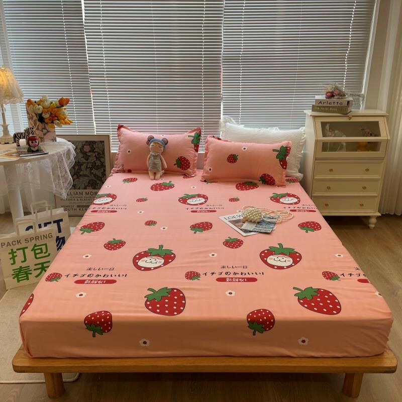 Ga Giường Cotton Poly 3 Món Nhiều Mẫu 1m6 1m8, drap bo chun đủ kích thước