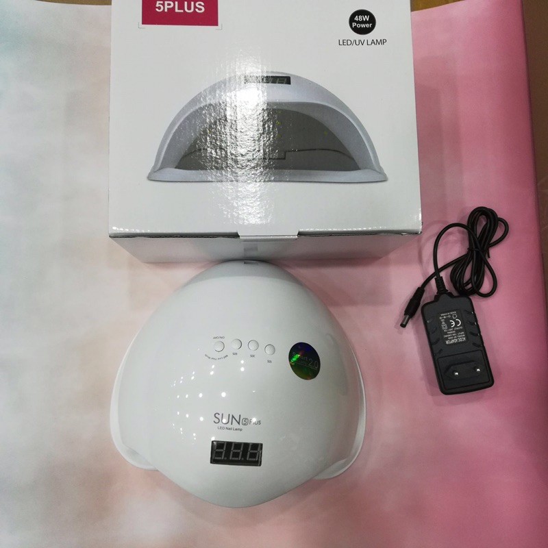 Máy hơ gel Sun 5 Plus Skinnail máy hơ móng  UV/LED 36 bóng 48W tem xanh hong khô sơn móng tay nhanh