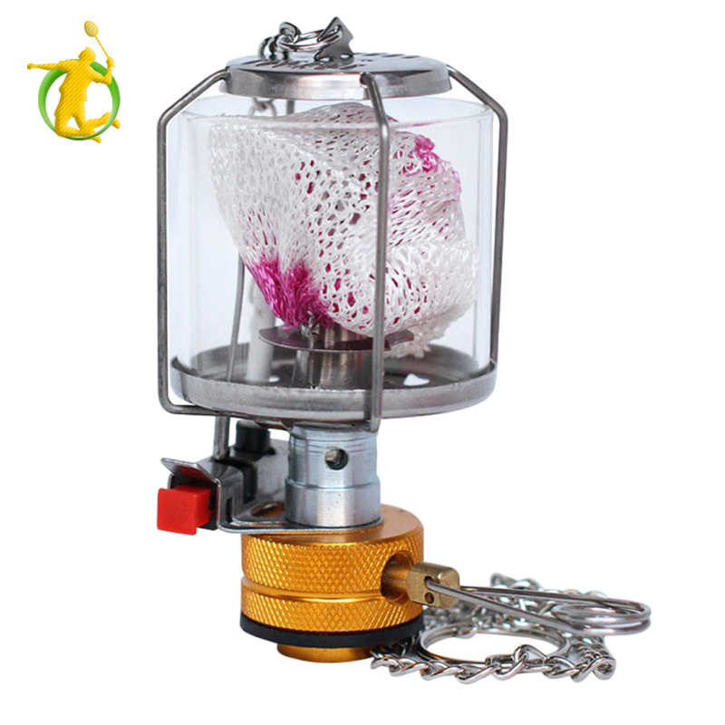 [Fitness]Portable Gas Lantern Camping Hiking Garden Christmas Party Fuel Light with Chain