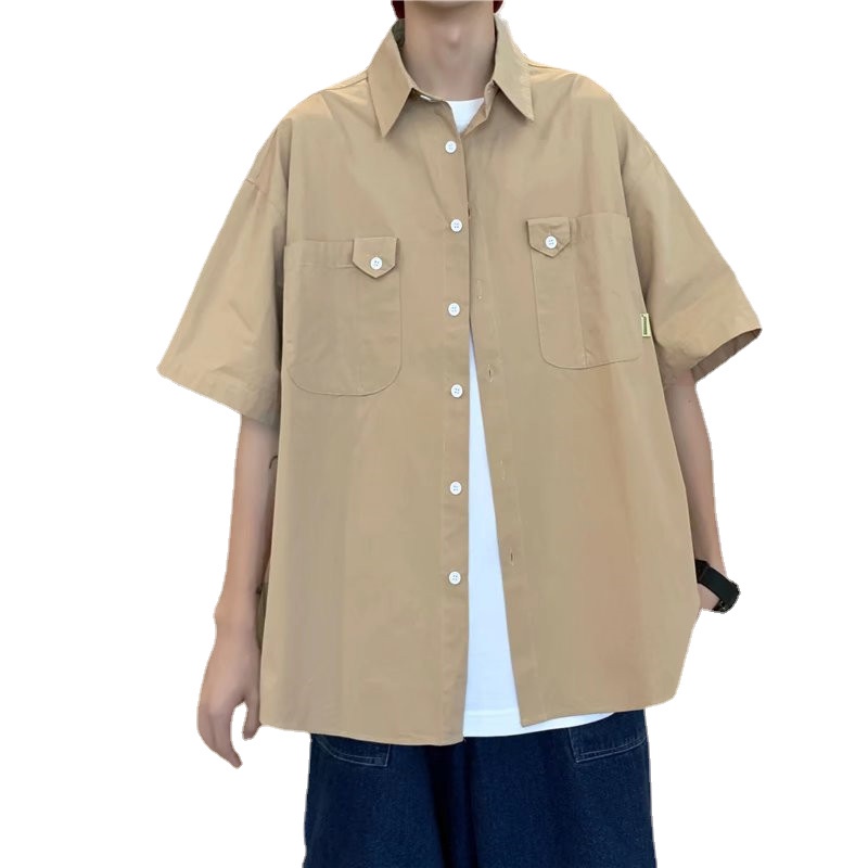 Áo Sơ Mi Nam Tay Ngắn Có Túi Phong Cách Hawaii Thời Trang