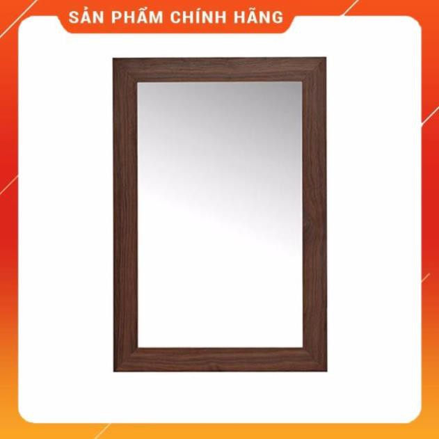 (SALE) Gương khung nâu vân gỗ PVC siêu bền, gương khung nhà tắm, phòng ngủ không ố mốc, gưởng bỉ siêu bền