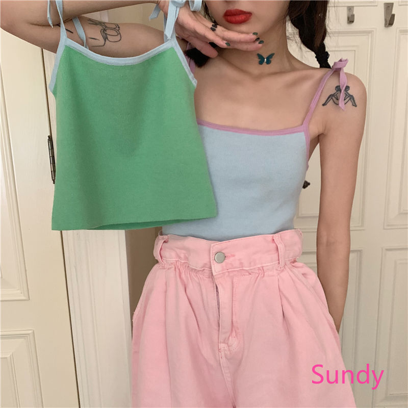 Áo Dệt Kim Không Tay Thời Trang Mùa Hè Cho Phái Nữ