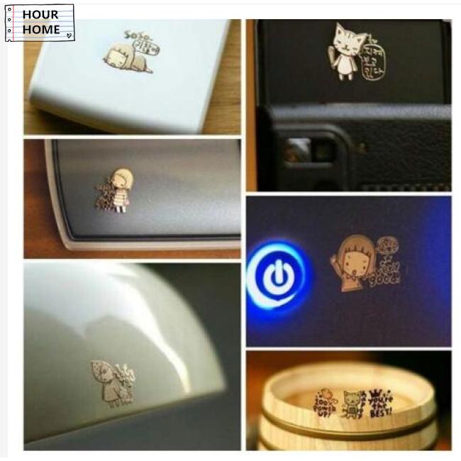 ☃Nhà☃ Miếng Dán Trang Trí Điện Thoại/Máy Tính Chống Bức Xạ Mạ Vàng 24k Tiện Dụng Miếng dán lưng điện thoại tài lộc, may mắn, dán lung linh phù hợp dán điện thoại, đồ dùng, trang trí miếng dán lưng điện thoại linh phù may mắn Miếng Dán Họa Tiết Gấu Và Thỏ