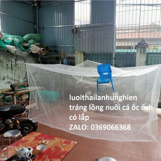 Lồng nuôi cá Ốc, Ếch, 2 x 2 x 1,5 có lắp che chắn tráng nuôi Cá ốc ếch Từ Nhỏ Tới To, Lưới Thái Lan
