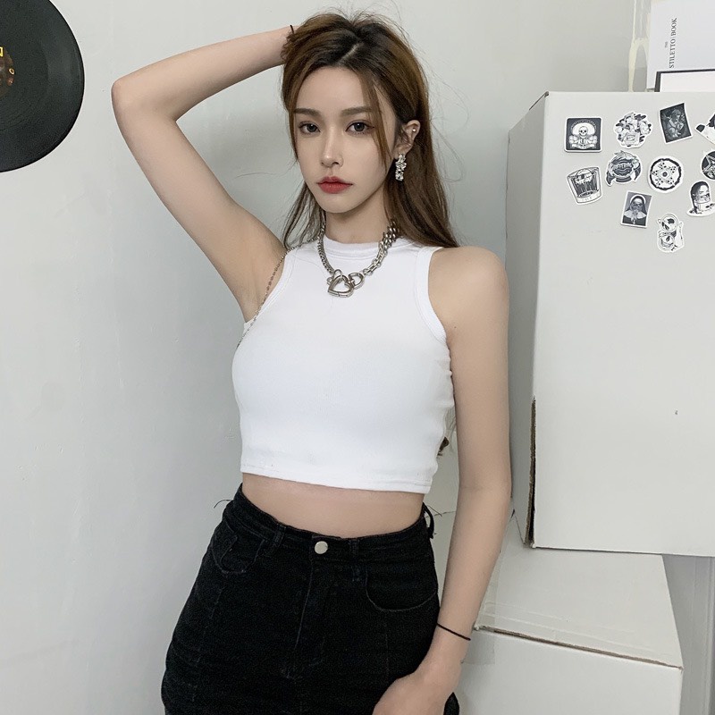 Áo Ba Lỗ Nữ Xuất Khẩu Dáng Croptop Cotton Tăm Siêu Mềm Mịn