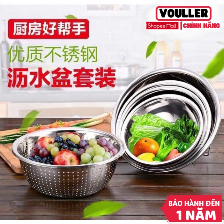 Bộ 5 Chậu Inox Vouller Xuất Nhật Tiện Lợi