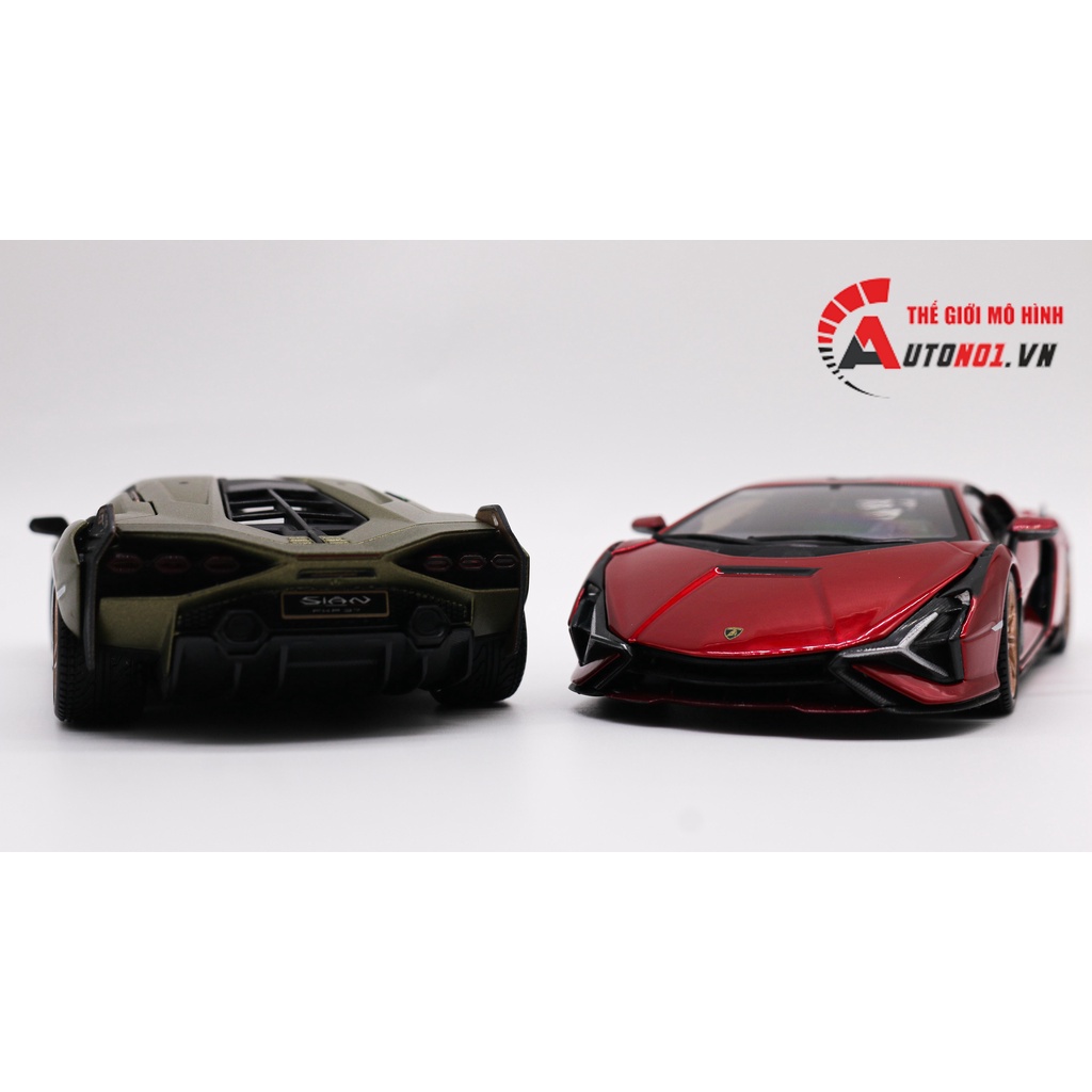 MÔ HÌNH XE LAMBORGHINI SIAN FKP 37 FULL KÍNH, FULL OPEN 1:24 BBURAGO