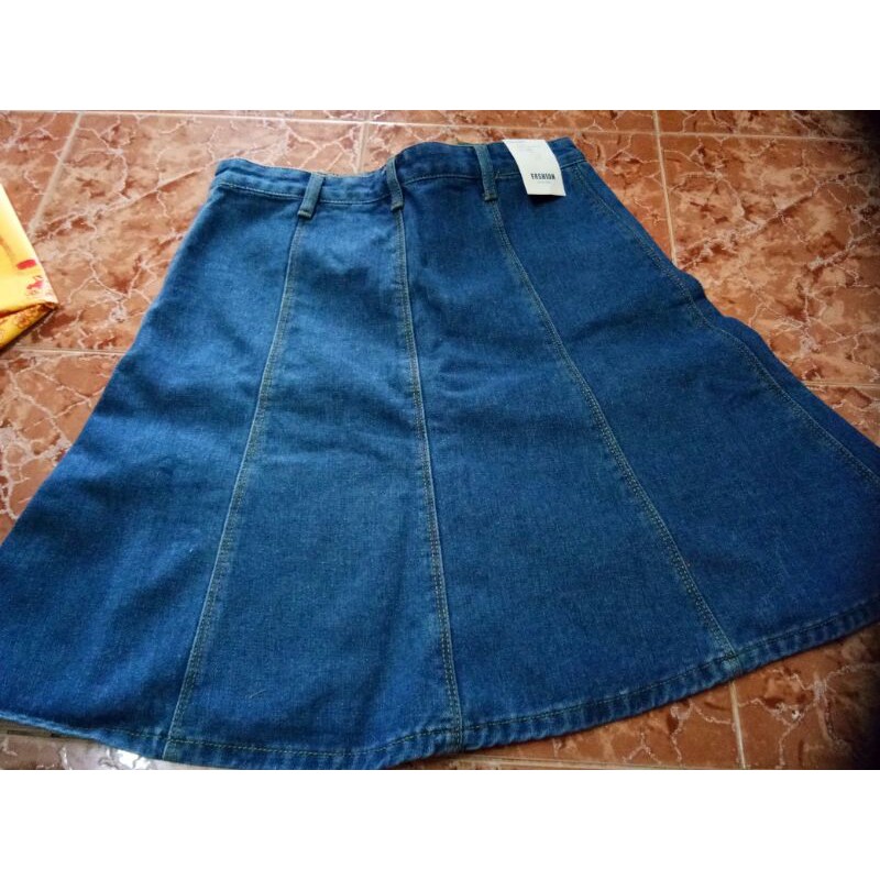 [Mã SRJULY1215 giảm 20K đơn 50K] Váy Jeans Dáng Chữ A Cạp Cao Cho Nữ (Hàng Có Sẵn) | BigBuy360 - bigbuy360.vn