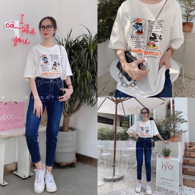 QUẦN BAGGY JEAN XOĂN LAI TRƠN DÁNG 9 TÂC JEAN CAO CẤP XUẤT XỊN