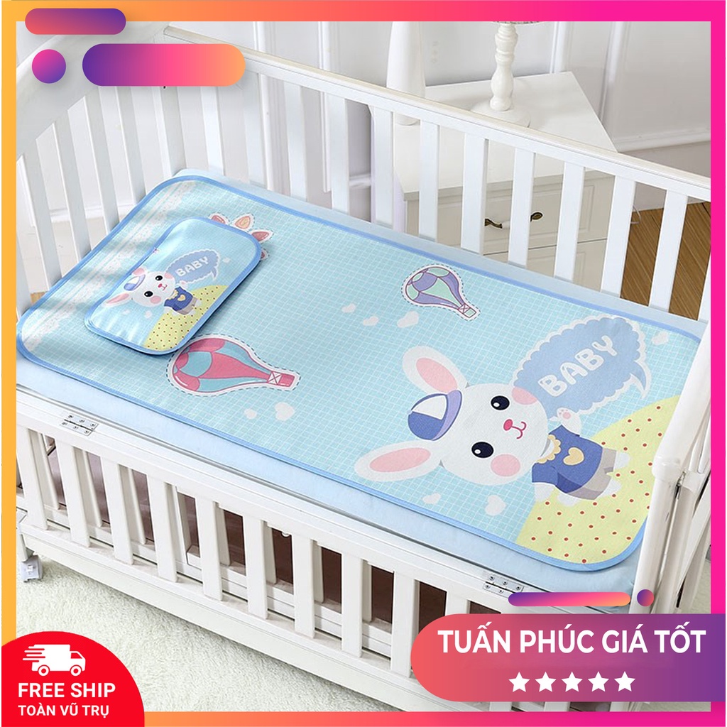 CHIẾU ĐIỀU HÒA CAO SU NON IN HÌNH 3D MỀM MẠI THOÀNG KHÍ CHO BÉ