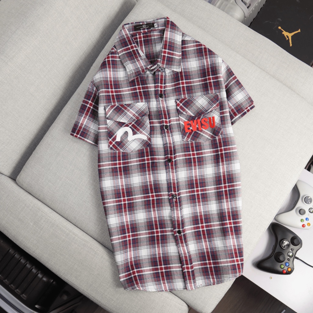 Áo Sơ Mi Caro Nam Tay Ngắn Họa Tiêt Uvisu Màu Sắc Tươi Trẻ Dễ Phối Đồ