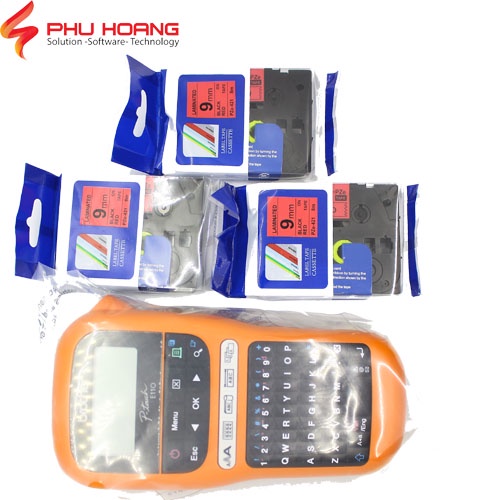 Combo máy in nhãn Brother PT-E110 và 3 nhãn in HZE,TZ2,PZE khổ rộng 9mm, Phu Hoang Company