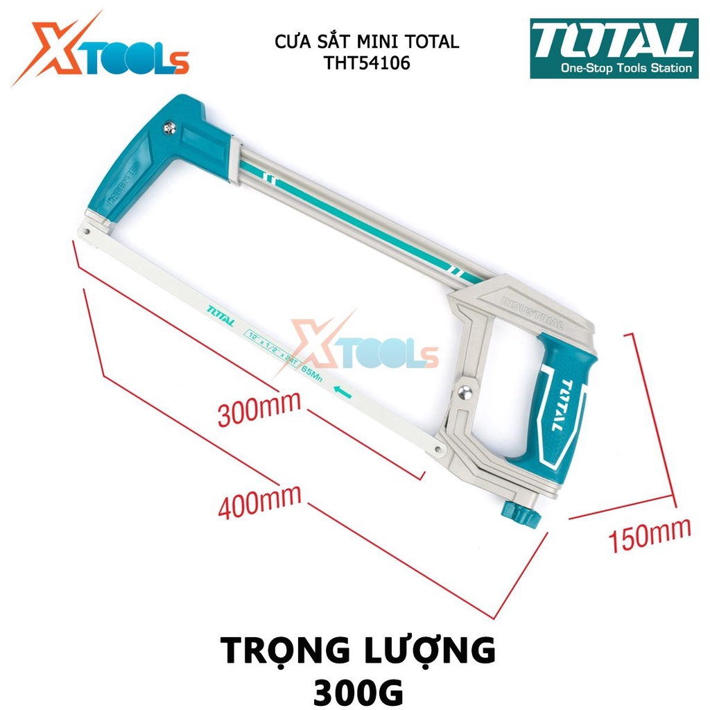 Cưa cắt sắt TOTAL THT54106 | cưa cắt sắt cầm tay kích thước 300mm, trọng lượng 300g cưa, cắt các loại gỗ, sắt, nhôm, ống