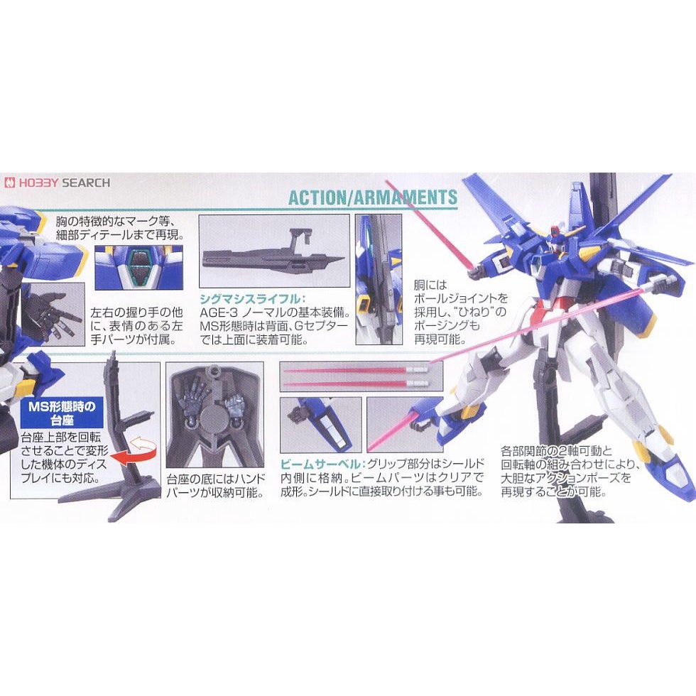 Mô Hình Lắp Ráp HG AGE 1/144 Gundam Age-3 Normal [Age-3]