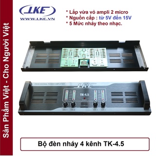 Mặt ampli kèm đèn nháy 4 kênh chế main 4ch tk-4.5 lke
