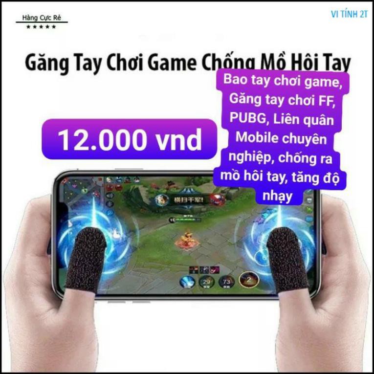 bộ 2 cái Bao tay chơi game, Găng tay chơi FF, PUBG, Liên quân Mobile chuyên nghiệp, chống ra mồ hôi tay, tăng độ nhạy