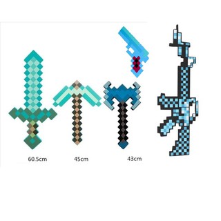 Combo rìu kiếm cúp xẻng súng minecraft diamond