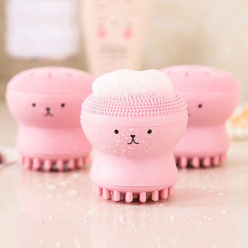 Cọ Rửa Mặt Tẩy Tế Bào Chết Bằng Silicon Mềm HìnhThú Đáng Yêu