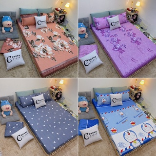 Bộ ga chun kèm 2 vỏ gối cotton poly - nhiều mẫu lựa chọn ca bedding decor