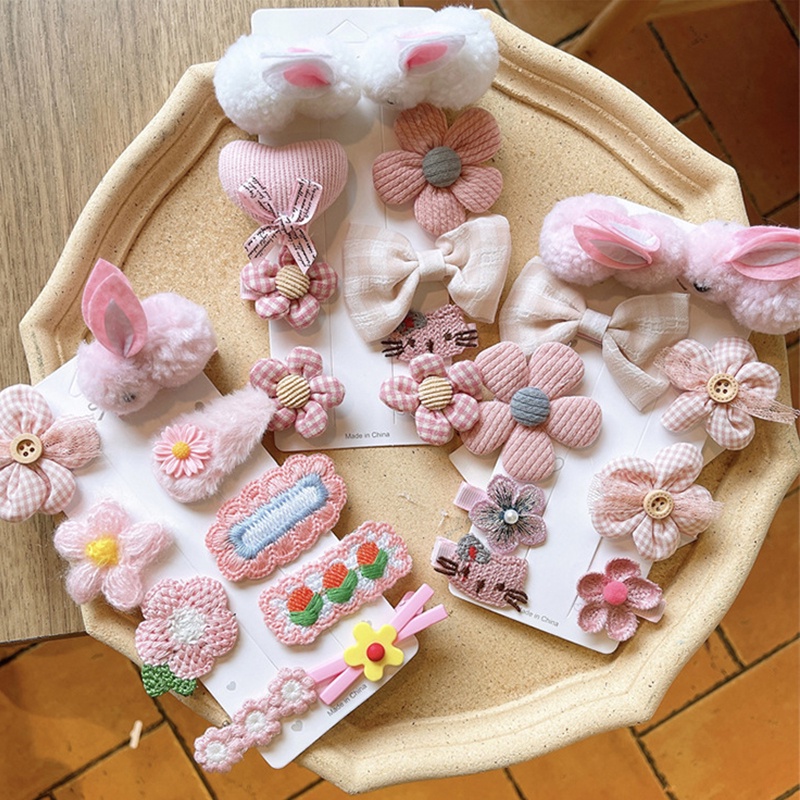 Set 9 kẹp tóc hoạt hình xinh xắn dành cho bé gái
