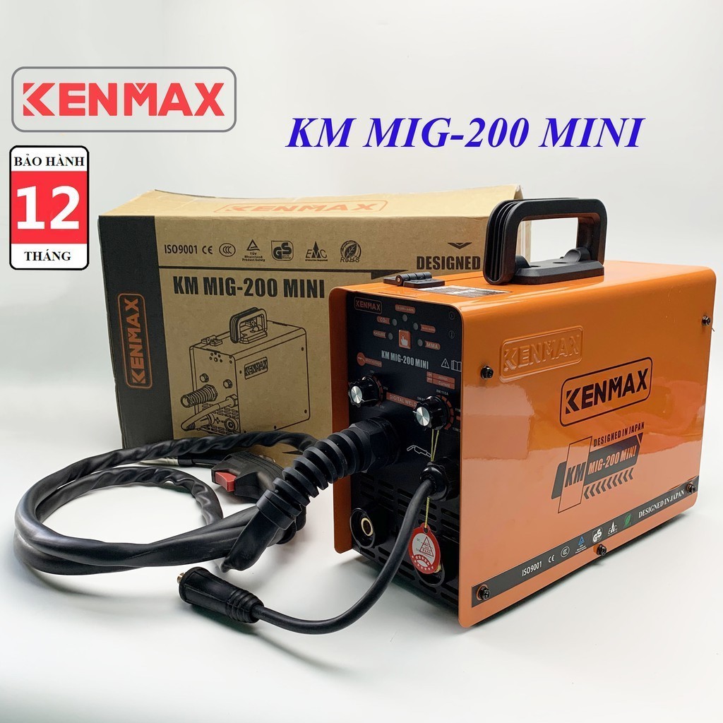 Máy hàn Mig đa năng KENMAX MIG-200 MINI - Bảo hành 12 tháng + tặng pk hàn 5 đầu bép 1.0, mỡ hàn