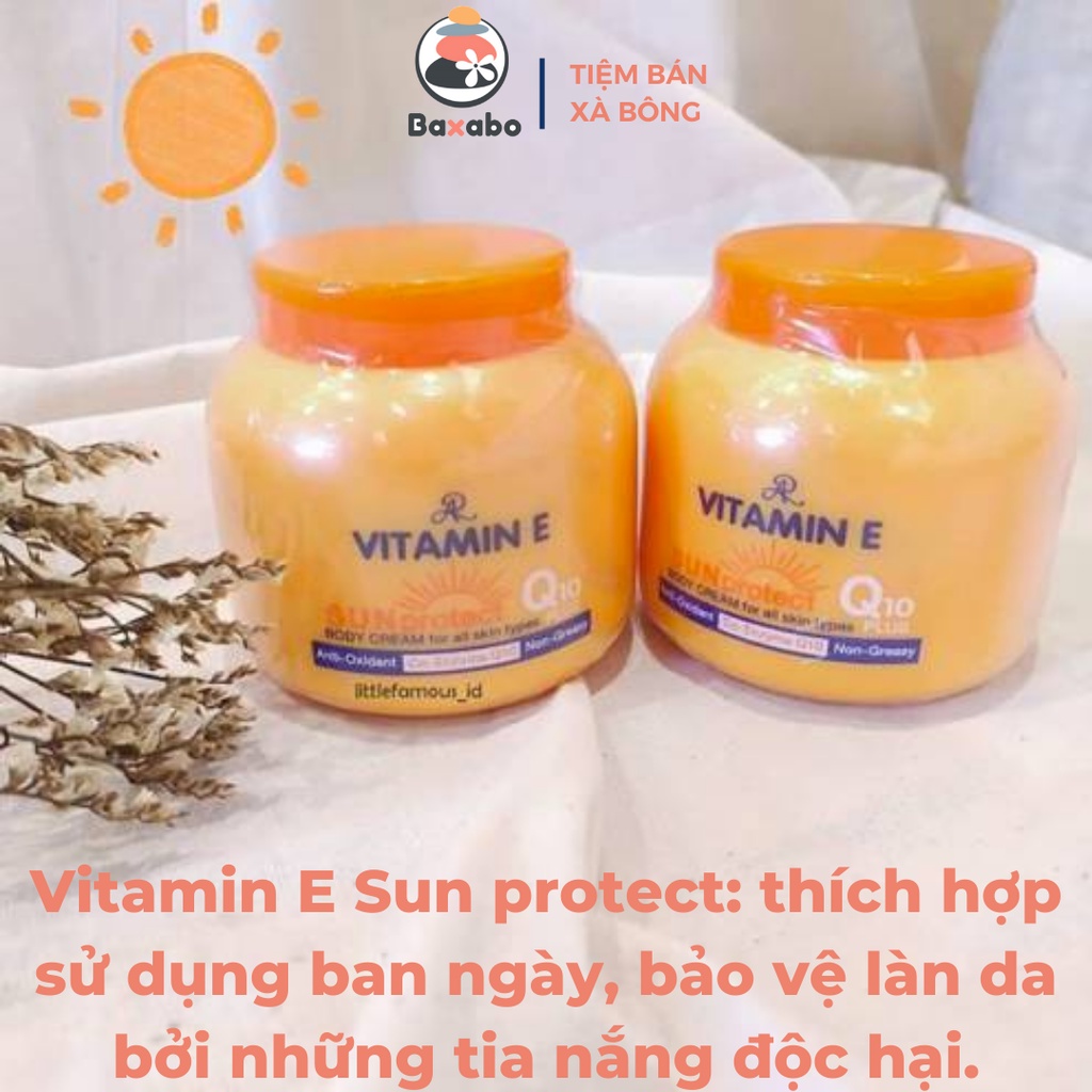 KEM DƯỠNG ẨM BODY VITAMIN E ARON THÁI LAN CHÍNH HÃNG - KEM DƯỠNG TRẮNG DA VITAMIN E ARON ĐỦ MÙI
