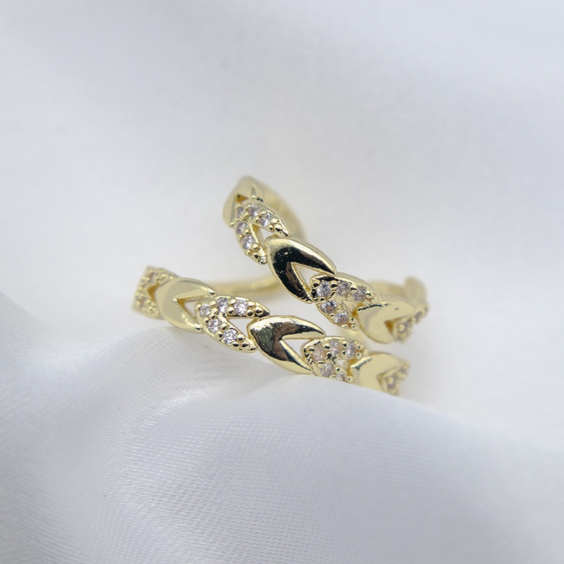 Khuyên kẹp tai đính đá zircon siêu nhấp nháy đơn giản cá tính hoang dã cho nữ