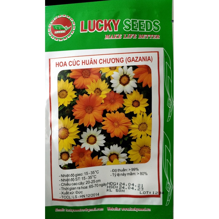 50h Hạt Giống Cúc Huân Chương Mix Màu (C3.204| B38*V22)