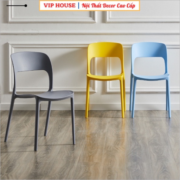 Ghế Ăn Nhựa Đúc PP Cao Cấp, Ghế Ban Công Bàn Trà Coffee Phòng Chờ Làm Việc Học Tập Đa Năng Bền Bỉ Với Thời Gian BGN001