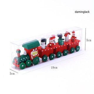 (daminglack) Xe Lửa Mini Bằng Gỗ Đáng Yêu Trang Trí Giáng Sinh