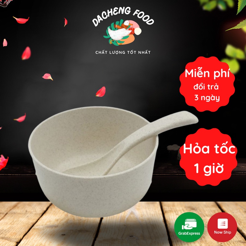 Bộ chén muỗng yến mạch ăn ngũ cốc giảm cân màu trắng| Dacheng Food