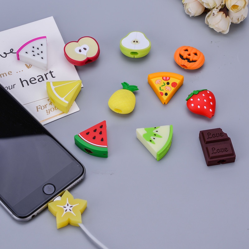 Phụ Kiện Bảo Vệ Cáp Sạc Hình Trái Cây Dễ Thương Cho iPhone OPPO VIVO Redmi