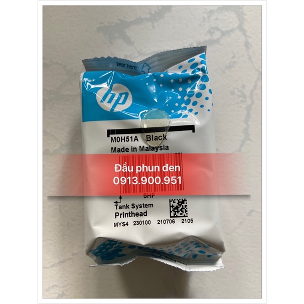Đầu in phun đen HP GT51-GT52 M0H51AA - Dùng cho máy DeskJet 5800 / 5810 / 5820 Ink Tank 110 / 115 / 315 / 319 / 410 /415