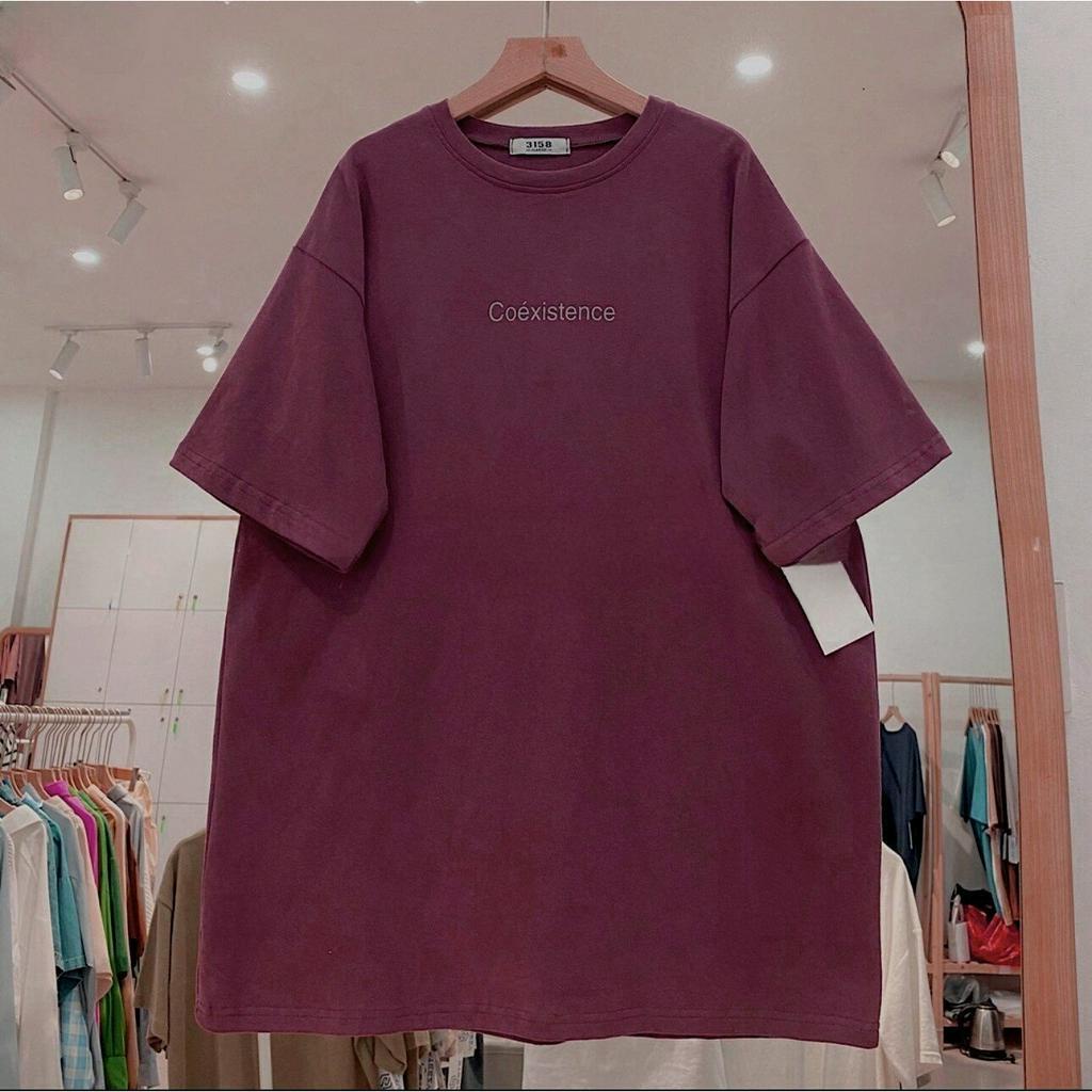 Áo Phông form rộng Áo Thun Tay Lỡ Nam Nữ Form Rộng Unisex chất Cotton in chữ Coéxistence Phông Trơn Oversize