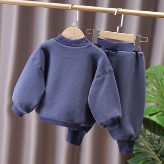 Bộ Nỉ Bông Thêu Hình Mặt Cười Cực Ấm Cho Bé Trai, Bé Gái  Từ 8-28kg MINKY BABY