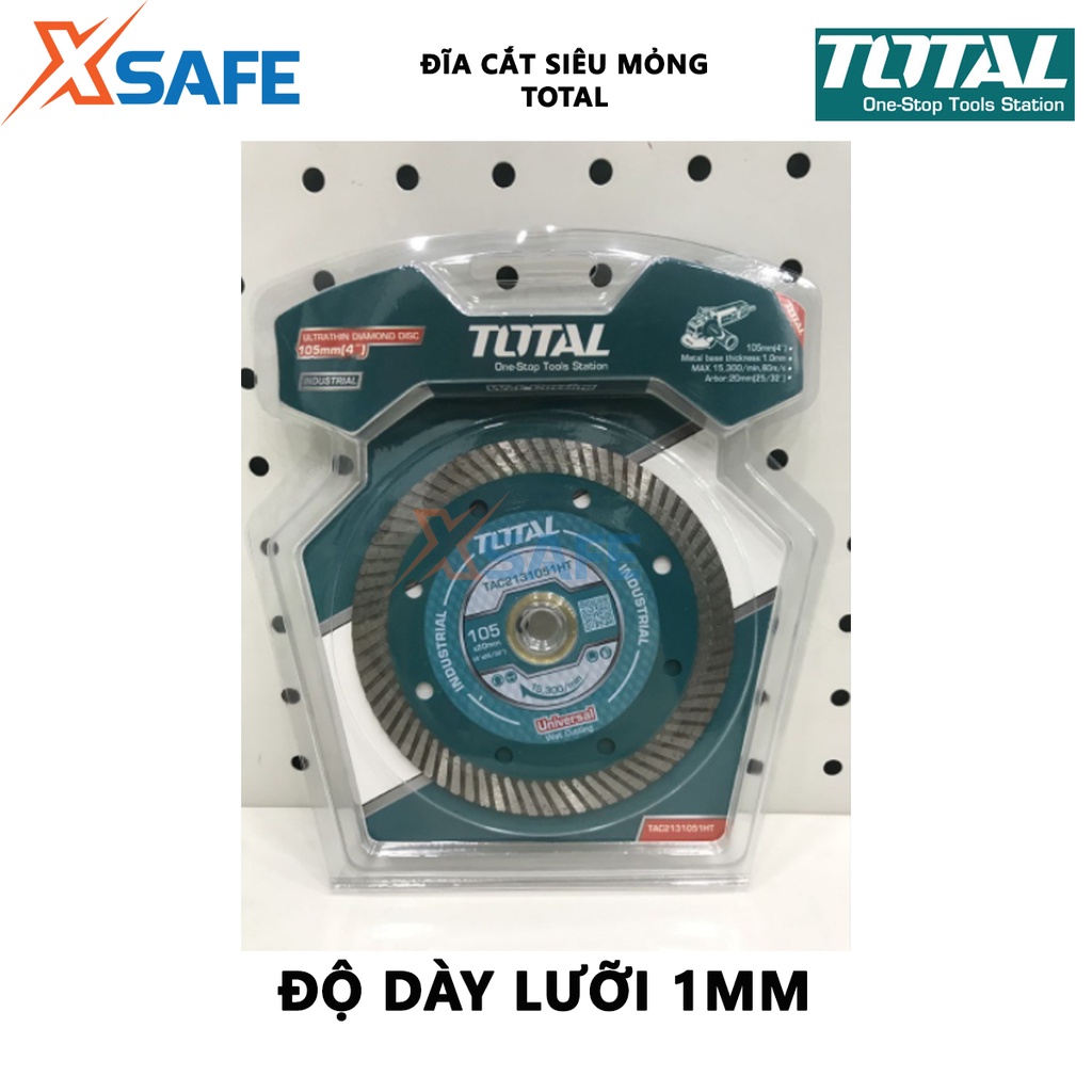 Đĩa cắt siêu mỏng TOTAL dùng cắt ngói, gốm, đá, gạch, đá cẩm thạch, không cắt được gạch men(kính nano) - [XSAFE]